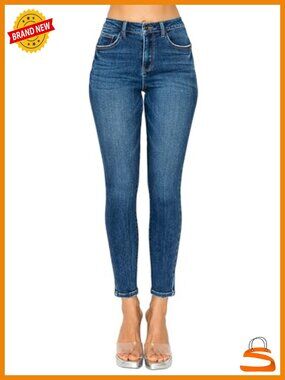 Skinny High Rise Push-Up Denim Jeans with Stretch